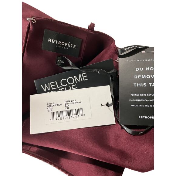 Retrofete 'Giavanna' Purple Acetate Dress Size XXS - Picture 5 of 6